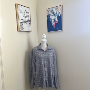 ELLIOT MULRYAN Gray Checkered Men's Shirt